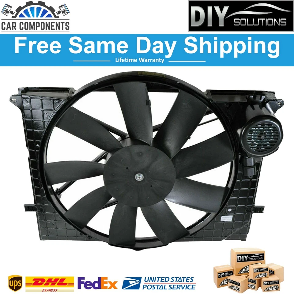 Nuevo ventilador de refrigeración del radiador TRQ y motor para Mercedes Benz CL500 CL55 S430 2000-2001 Foto 1 de 4