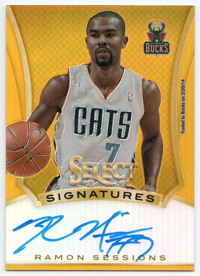 2013-14 Select Signatures Gold #38 Ramon Sessions Auto 09/10 Milwaukee Bucks Foto 1 de 1