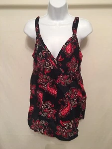 Faded glory women's tank blue/red med 8-10 - Picture 1 of 3