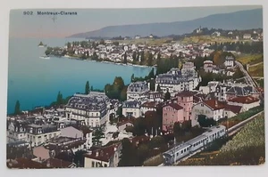 Montreux Switzerland Postcard Lake Geneva Clarens Neighborhood Chrome Vintage  - Picture 1 of 2