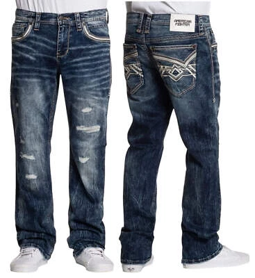 Jean de mezclilla para hombre American Fighter Heritage Colton entrepierna 34" Foto 1 de 4