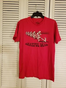 Vintage Grateful Dead Marching Skelett T-Shirt rot Größe Medium LESEN! - Bild 1 von 5
