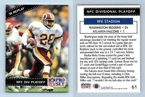 RFK Stadium #61 NFL Pro Set 1992 Series 1 Trading Card - Picture 1 of 1