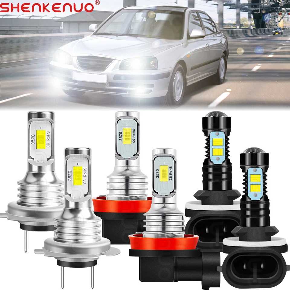 Faro LED haz alto/bajo + bombillas antiniebla 6 piezas para Hyundai Elantra GT 2013-2017 Foto 1 de 4