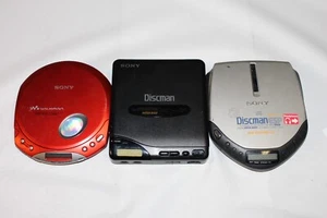 Sony CD Walkman Lot of 3 PARTS/AS-IS D-E301 D-E350 D-66 - Picture 1 of 8