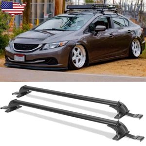 43.3'' Top Roof Rack Cross Bars Cargo Luggage Carrier Lock For Honda Civic Sedan - Picture 1 of 17