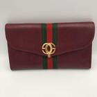 VINTAGE GUCCI Red Leather Wallet AM701