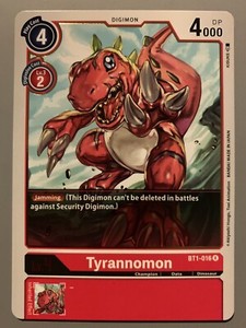 DIGIMON CARD GAME TYRANNOMON (DIGIMON RED) BT1-016 R (ENGLISH VERSION)