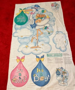 Daisy Kingdom Stork Baby Door Fabric Panel Wall Vintage - Picture 1 of 3