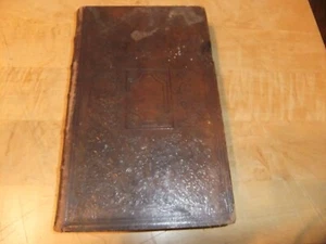 RARE 1855 NEW TESTAMENT OF JESUS CHRIST AMERICAN BIBLE SOCIETY LEATHER VG 9X6" - Imagen 1 de 10