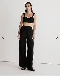 Madewell The Tall Carley breitbeinige Hose in Softdrape Größe LT - Bild 1 von 9