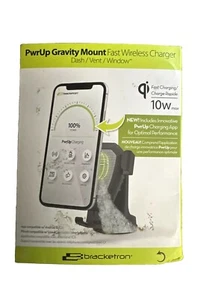 Bracketron-PwrUp Qi 10W Fast Wireless Charging Mount For Most Cell Phones Black - Picture 1 of 9