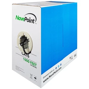 CAT6 1000FT UTP Cable Solid 23AWG Black Ethernet LAN Bulk Wire CAT6 RJ45 10-pack - Picture 1 of 3