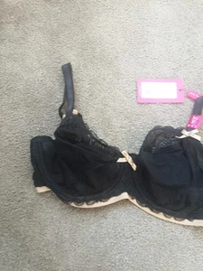 Curvy Kate Bra Ellace Size 30F  Black & Champagne Underwired Lace Full Cup BNew  - Picture 1 of 11