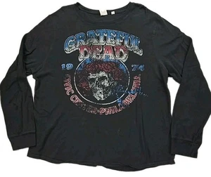 Grateful Dead 1974 Civic Center Philadelphia LS Shirt Junk Food Clothing Size XL - Picture 1 of 7