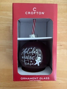 Tazza da bere Crofton ornamento in vetro rosso con cannuccia vacanze di Natale 13 oz - Foto 1 di 3