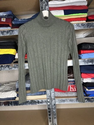 Allude Andrea Karg Luxury 100% Cashmere Turtleneck Sweater Rib Knit Size M - Imagem 1 de 4
