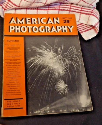 AMERICAN PHOTOGRAPHY MAGAZINE JULY 1940 VOLUME 34 NO. 7 EXCELLENT SHAPE - Image 1 of 2