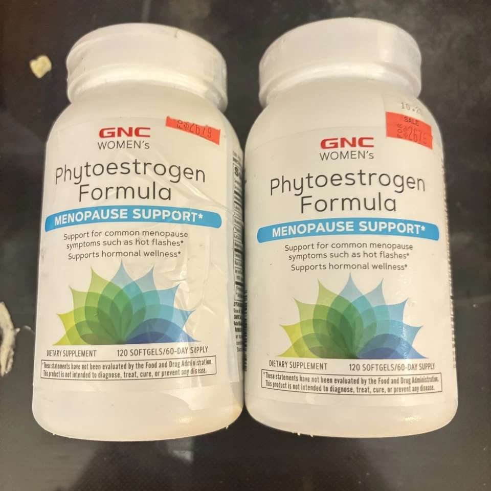 Fórmula feminina de fitoestrogênio suporte para menopausa GNC 120 cápsulas gelatinosas - Imagem 1 de 1