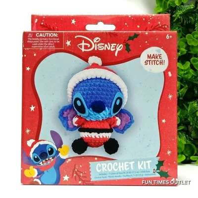 Набор для вязания крючком Disney Lilo And Stitch Make A Stitch As Santa Claus рождественский плюшевый  - Изображение 1 из 4