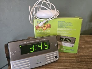 Sonic Alert Sonic Boom SB200SS Dual Alarm Clock & Power Supply No Shaker - Picture 1 of 3