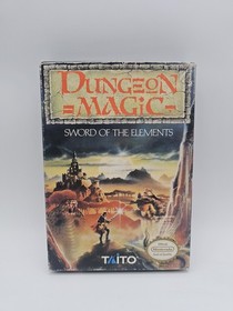 Dungeon Magic Sword Of The Elements (Nintendo NES, 1990)  - TESTED w/MAP CIB!