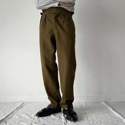 Vintage 1960s British Army No.2 Dress Trousers - Image 1 of 4