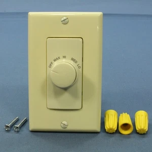 DoItBest by Leviton Almond Quiet Fan Control Single Pole 1.5A 4-Preset Fan Speed - Picture 1 of 8