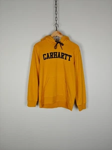Carhartt College Sweat Hoodie Yellow Pullover size S - Picture 1 of 8
