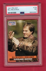 1991 Pro Set 126 Bill Belichick Rookie Cleveland Browns PSA 7 NM Football Card - Picture 1 of 2