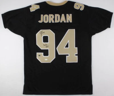 Camiseta firmada por Cameron Jordan de los New Orleans Saints con inscripción "Who Dat" (certificado de autenticidad JSA) Foto 1 de 2