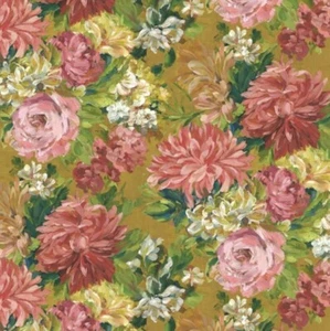Designers Guild Fabric 'FLEURS D ARTISTES - TERRACOTA' 2.4 METRES 100% Cotton - Picture 1 of 8