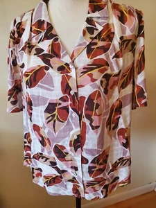 Anthropologie Jane & Delancey Women's S Short Sleeve Button Down Floral Multi - Picture 1 of 11