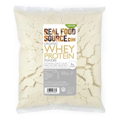 RealFoodSource - Organic EU Whey Protein Powder Concentrate 80 1kg
