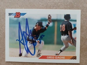 GREG GAGNE 1992 Bowman #660 autographed signed card TWINS 92 Auto - Picture 1 of 3