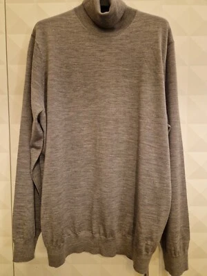 JAEGER GREY MARL MERINO WOOL ROLL NECK SWEATER. 2XL. NWT  - image 1 of 4