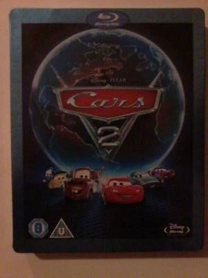 CARS 2 - Disney / Pixar - UK BLU-RAY STEELBOOK - dented - (disc vgc) - Image 1 of 2