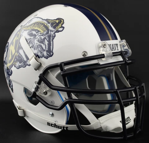 *CUSTOM* NAVY MIDSHIPMEN NCAA Schutt XP Authentic GAMEDAY Football Helmet Cover