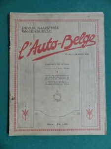 revue magazine / L ' auto belge n° 10 du 15 aout 1920 - Imagen 1 de 5