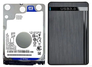 320GB WD 2,5 Festplatte 320 GB in external USB-III Mobile Gehäuse Case - Bild 1 von 7