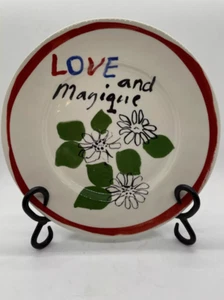 NEW Anthropologie 8.5" Dessert Plate Hotel Magique Love and Magique Flowers - Picture 1 of 2