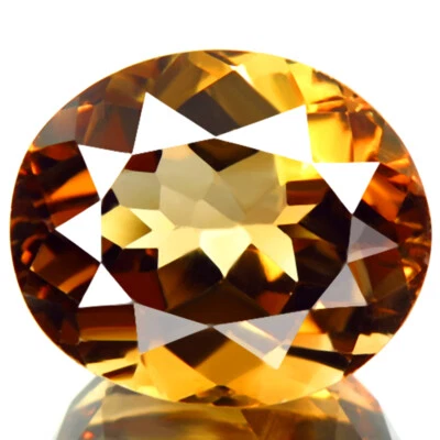 Natural Topaz 14.73ct Flawless Best Imperial Champagne Topaz Real Sparkling Oval - Image 1 of 4