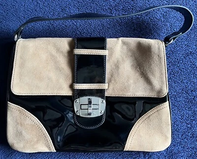 Cartera Mercado Negro Casa Blanca - Tostado/Negro - Turn Lock Fastner - Correa de 16" Foto 1 de 2