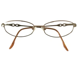 MARCHON M156 Womens Vintage Rose Gold Oval Rx Eyeglasses Frames 51-16-135 - Picture 1 of 4