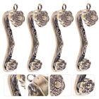  4 Pcs DIY Pendants Copper Phone Necklace Mens Keychains Brass