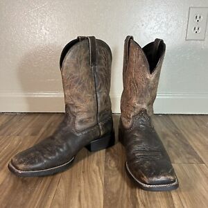 Ariat Cowboy Boots Mens 9.5 EE Western Leather Shoes Work Pull On Multicolor