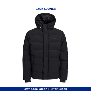 Jack & Jones Men's JWHPACE Clean Puffer Jacket, Full Zip, Long Sleeve, Black