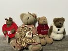 Boyds Bears plush (Lot of 4)- Vintage Holiday Theme.