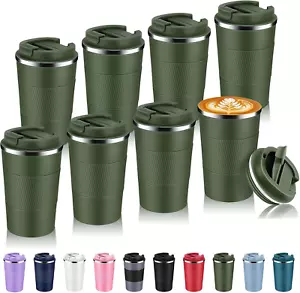 8 Pack Stainless Steel Insulated Travel Coffee Mug Leak Proof Thermal Tumbler Ho - Picture 1 of 12