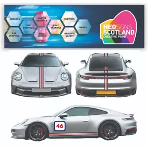 ROTH04 Rothmans Racing Grafik Kit für Porsche laminierte Vinyl Aufkleber Abziehbilder - Bild 1 von 4